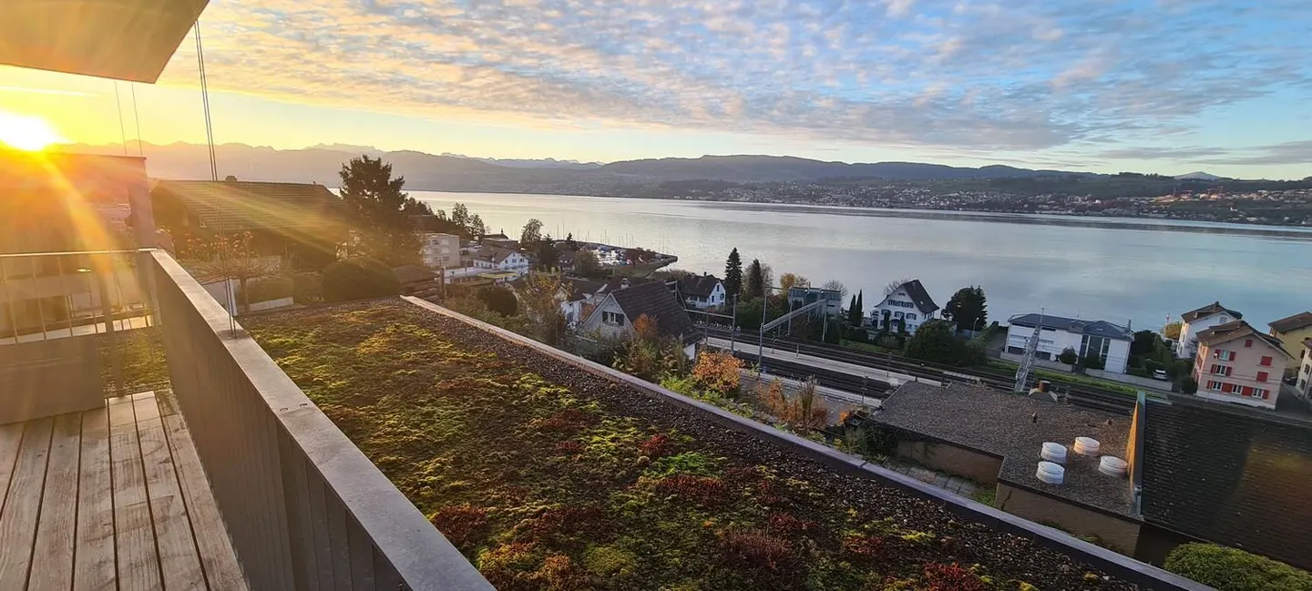 Casa bifamiliare moderna con vista sul lago, terrazza sul tetto e giardino privato - Foto 2 di 13