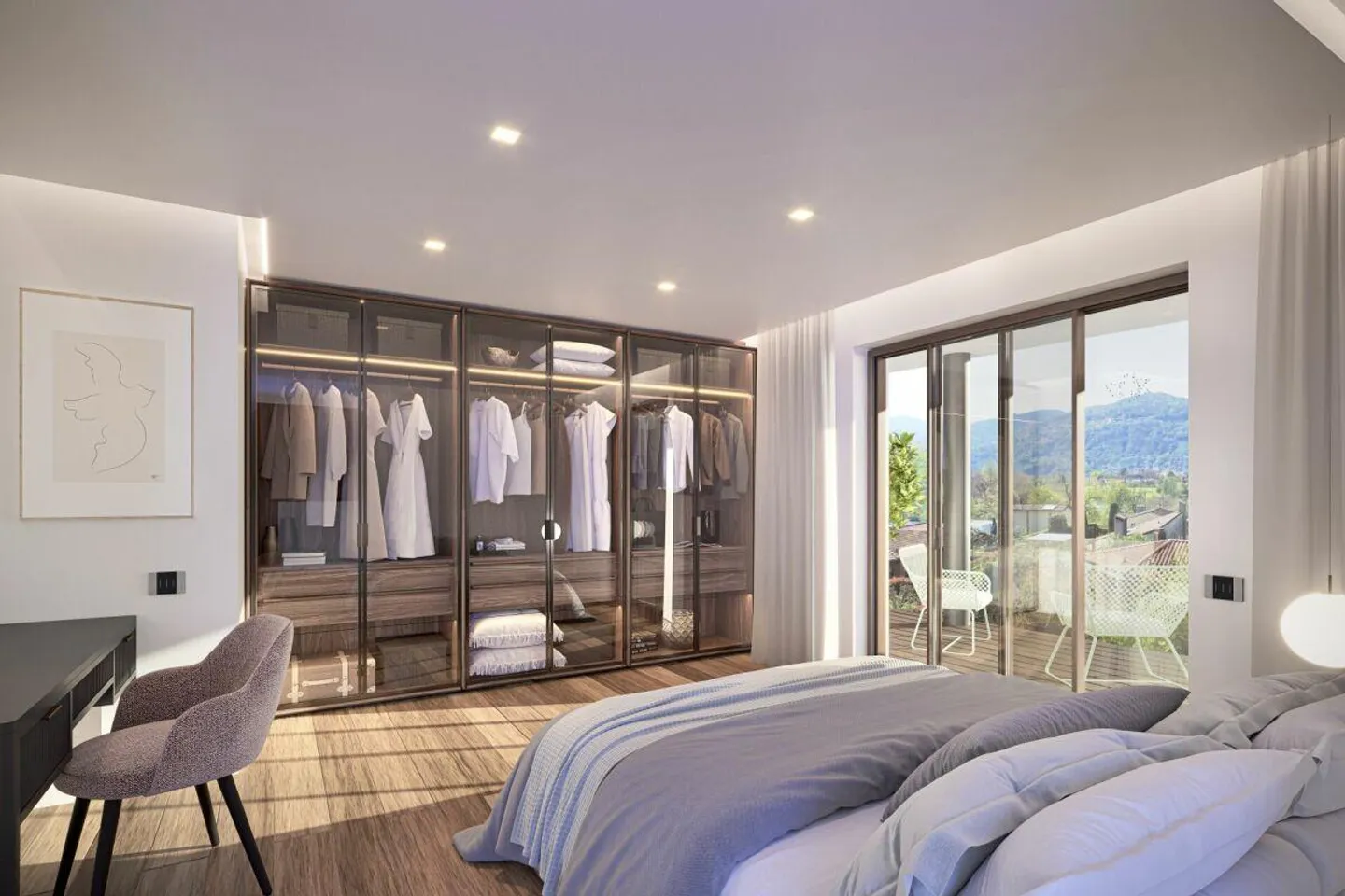 Gentilino, Collina d'Oro: Nuovo appartamento di design con giardino privato, 4,5 stanze - Foto 4 di 7