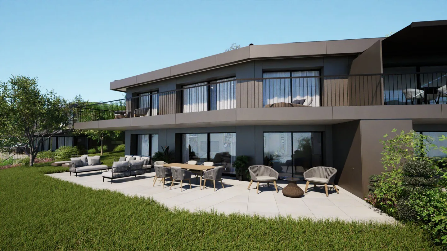 Superbe duplex de 5.5 pièces avec grand jardin et dégagement sur le lac Léman - Foto 1 di 8