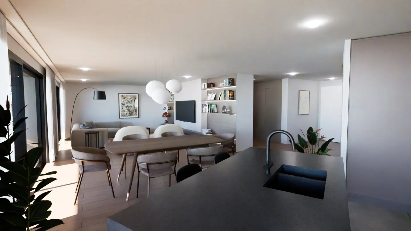 Superbe duplex de 5.5 pièces avec grand jardin et dégagement sur le lac Léman - Foto 3 di 8