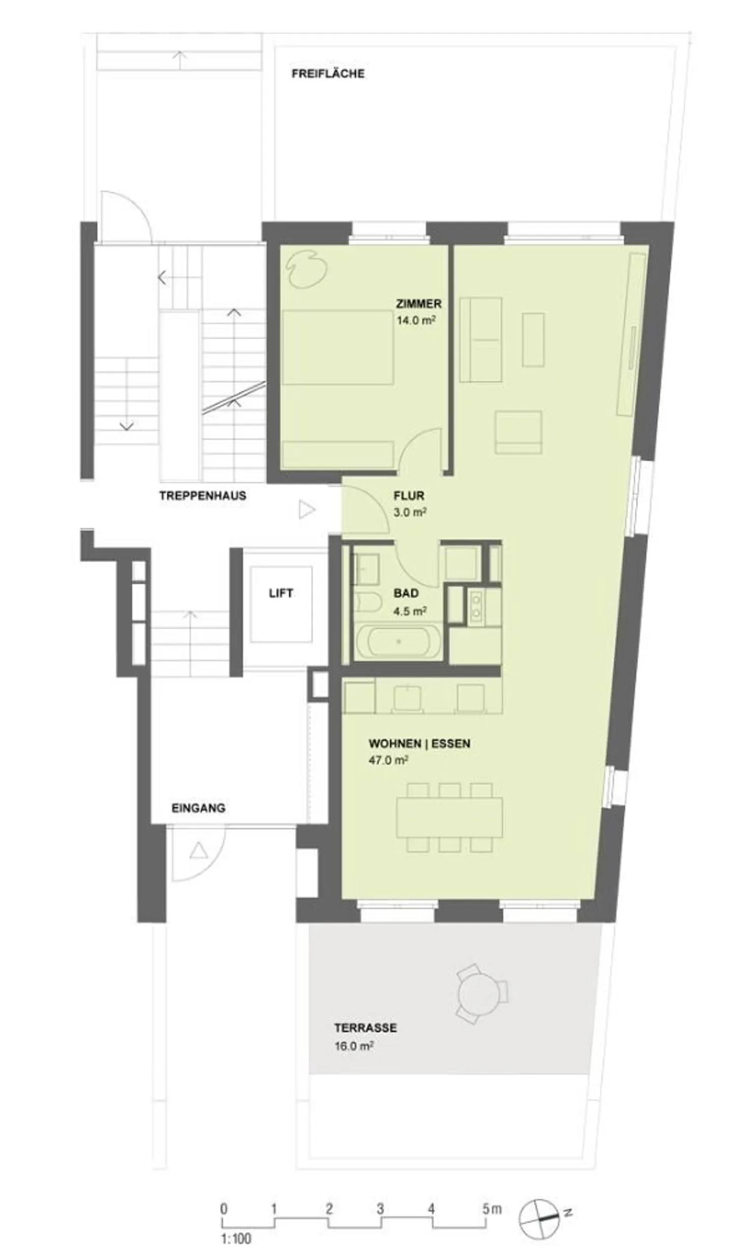 Appartamento 2,5 locali, 69m2 incluso lavatrice - Foto 8 di 9