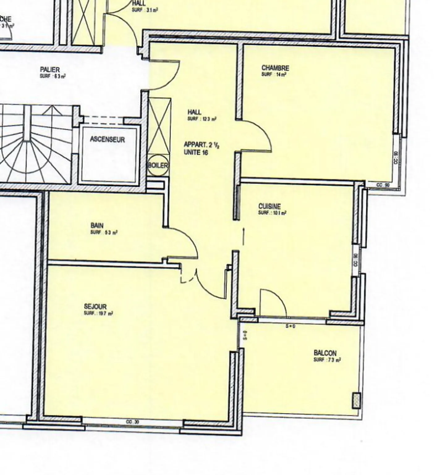 Courtepin 2,5 pces de 61,4m², balcon couvert, parking souterrain, cave - Photo 13 sur 13
