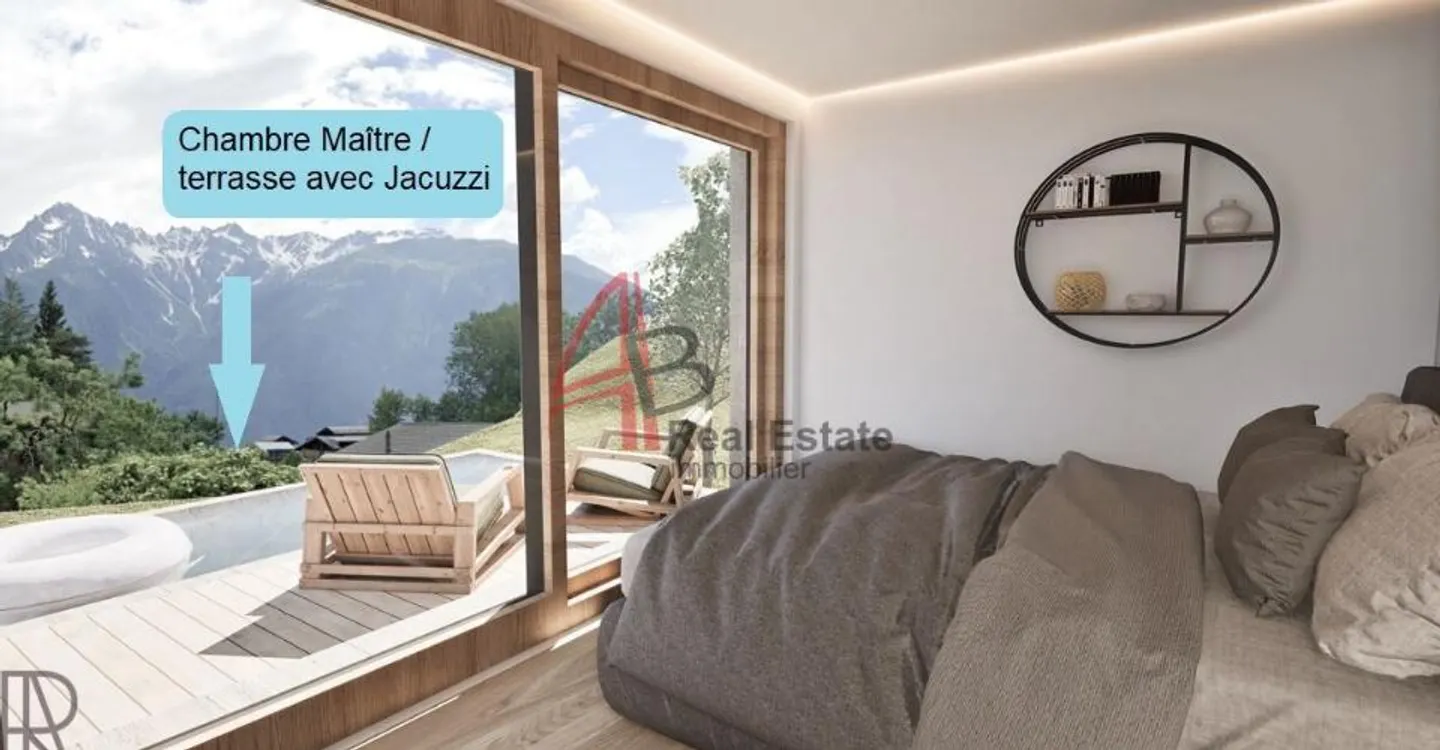 Contemporary villa with 5.5 rooms - 4 bedrooms, outdoor storage, private forest and panoramic view - Chemin-Dessus - Photo 6 of 12