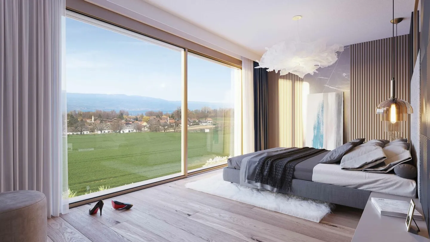 Cheyres, in vendita, bellissimo attico di 190 m2 con vista sul lago! - Foto 7 di 10