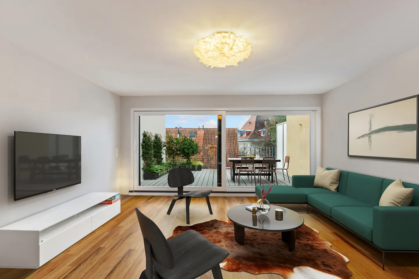 Stylisches Duplex mit Terrassen - Foto 4 von 7