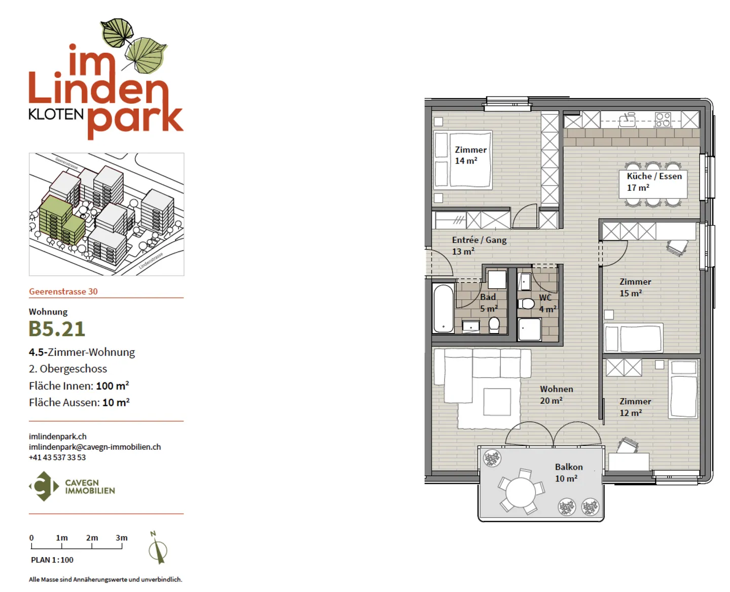 Ampio appartamento di 4,5 stanze nel Lindenpark - Foto 8 di 8