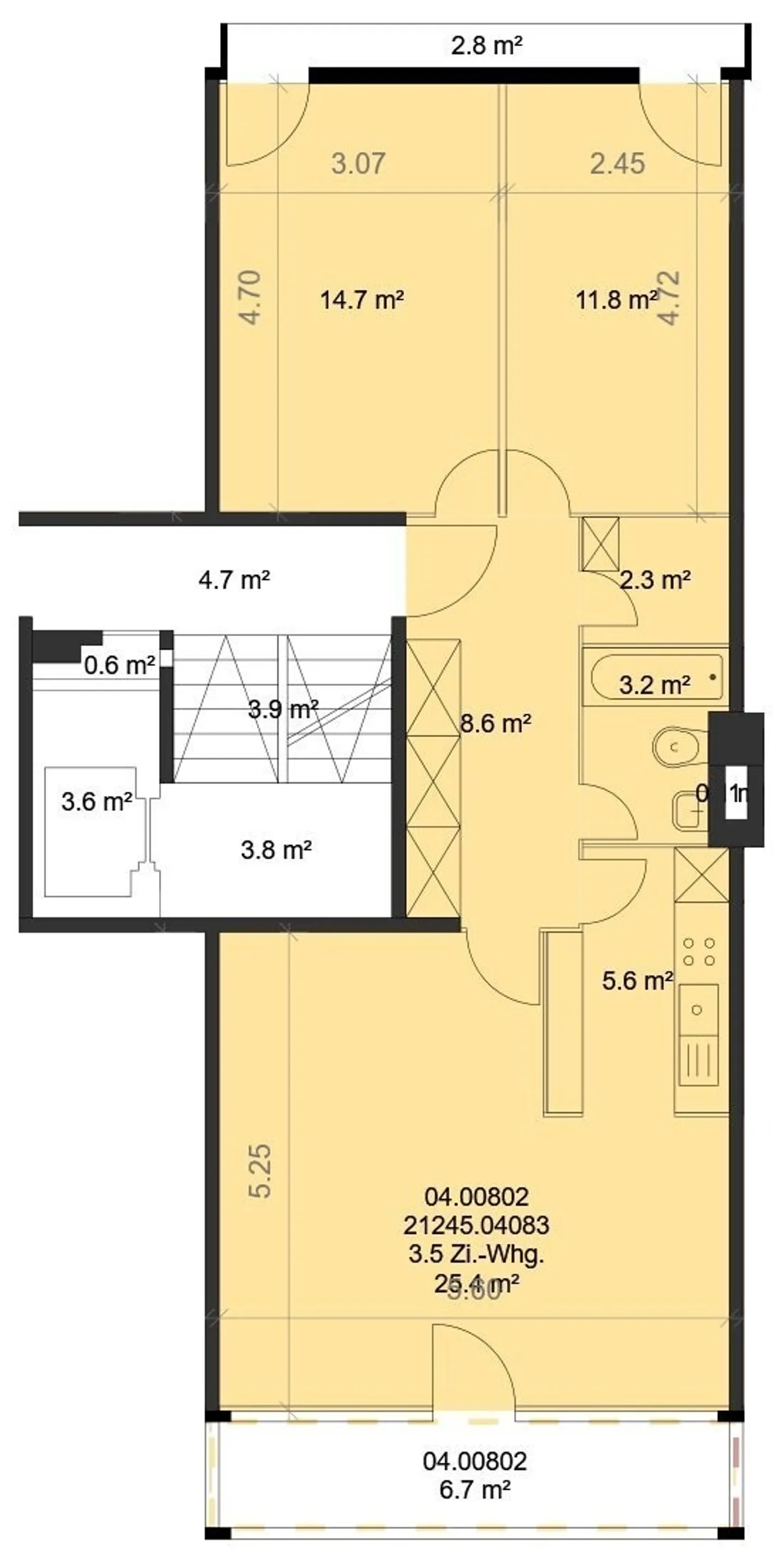 3.5-room apartment on the 1st floor with 71 m² - Photo 10 of 10