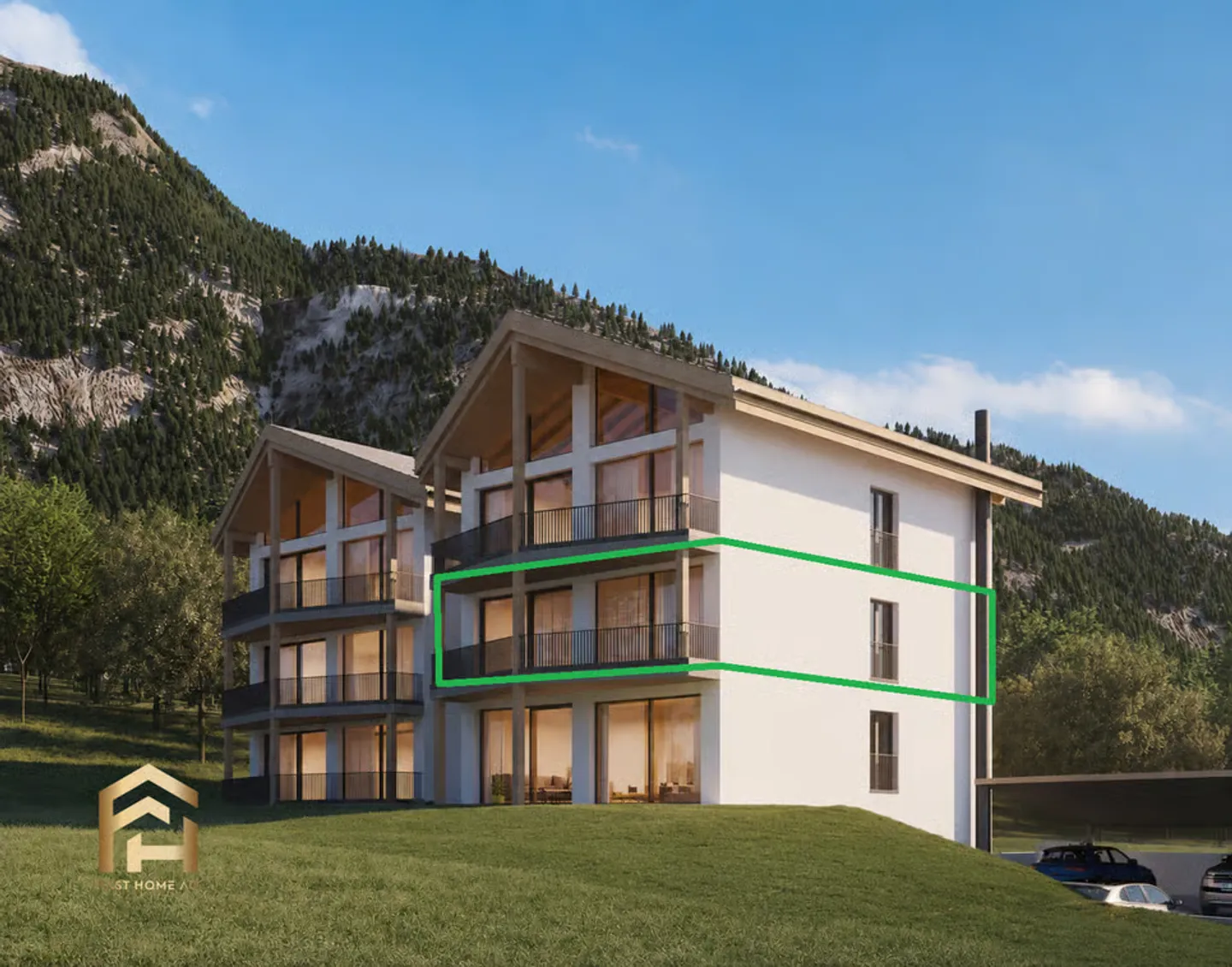 Neubau-Traum: Helle 4.5 ZWG im 1.OG mit Balkon & Lift - Foto 1 di 13
