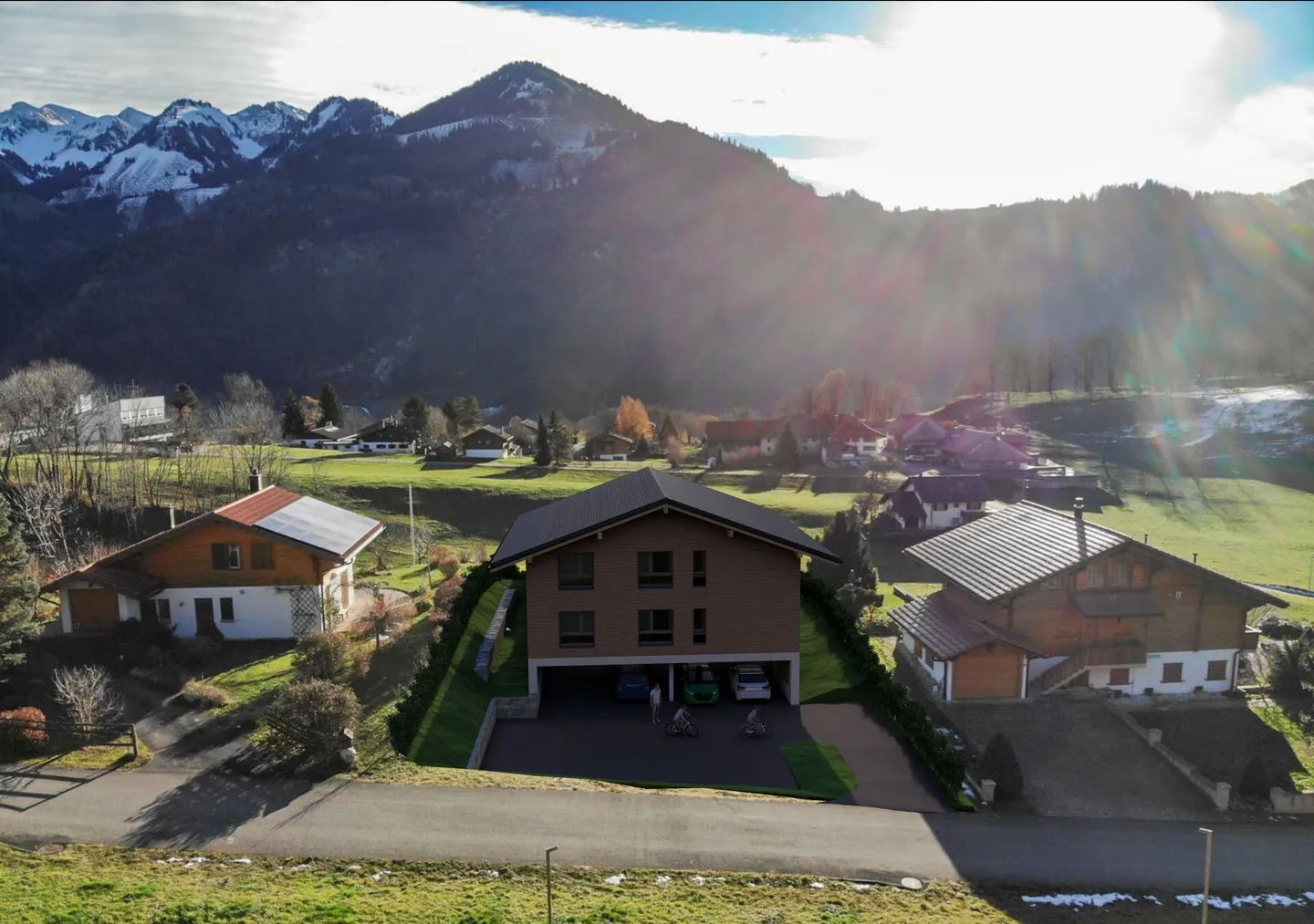 A0 - Nuovo appartamento di 2,5 stanze al piano terra a Sciernes d'Albeuve - Foto 4 di 10
