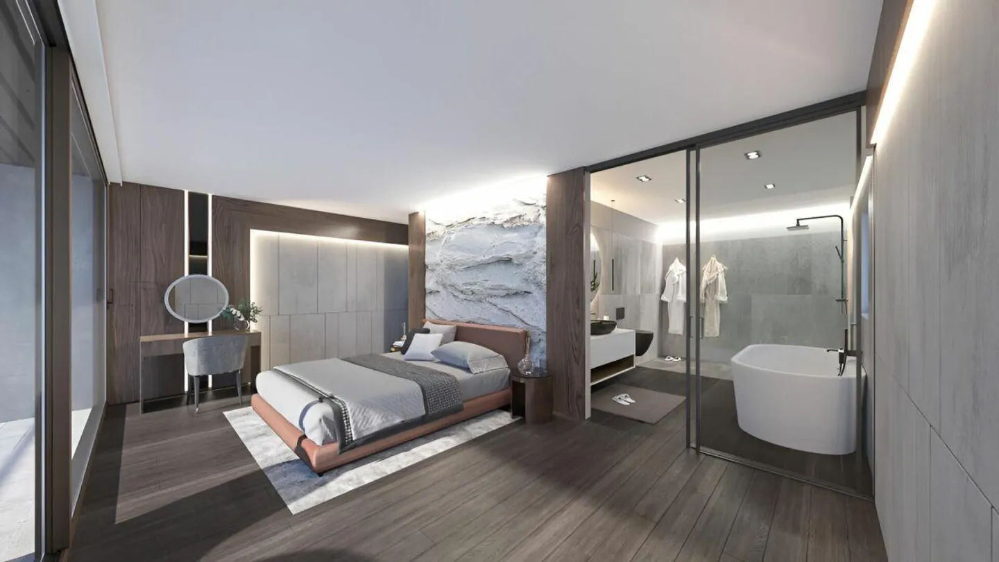 Moderne und exklusive 4,5-Zimmer-Penthouse mit spektakulärem Seeblick, Garten und privatem Pool - Foto 4 von 10