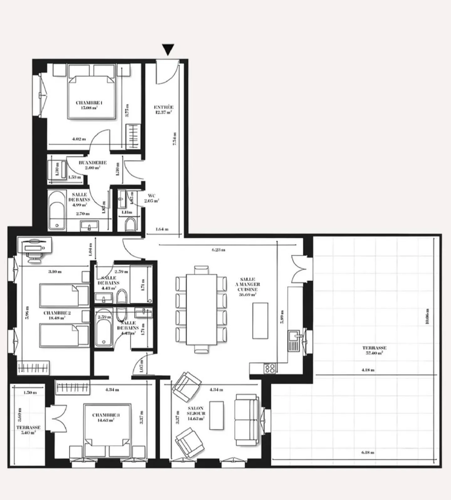 Wohnung mit Terrasse 5,5 Zimmer - Foto 1 von 1