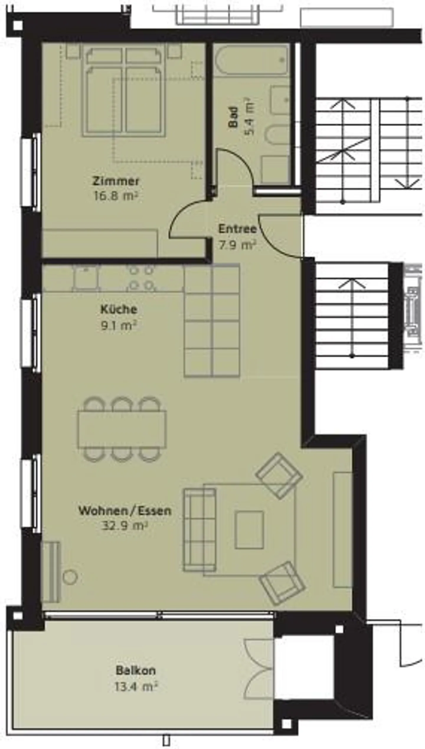 Atmospheric 2.5 room apartment in Meili Park, Feldbreite Emmen - Photo 10 of 10