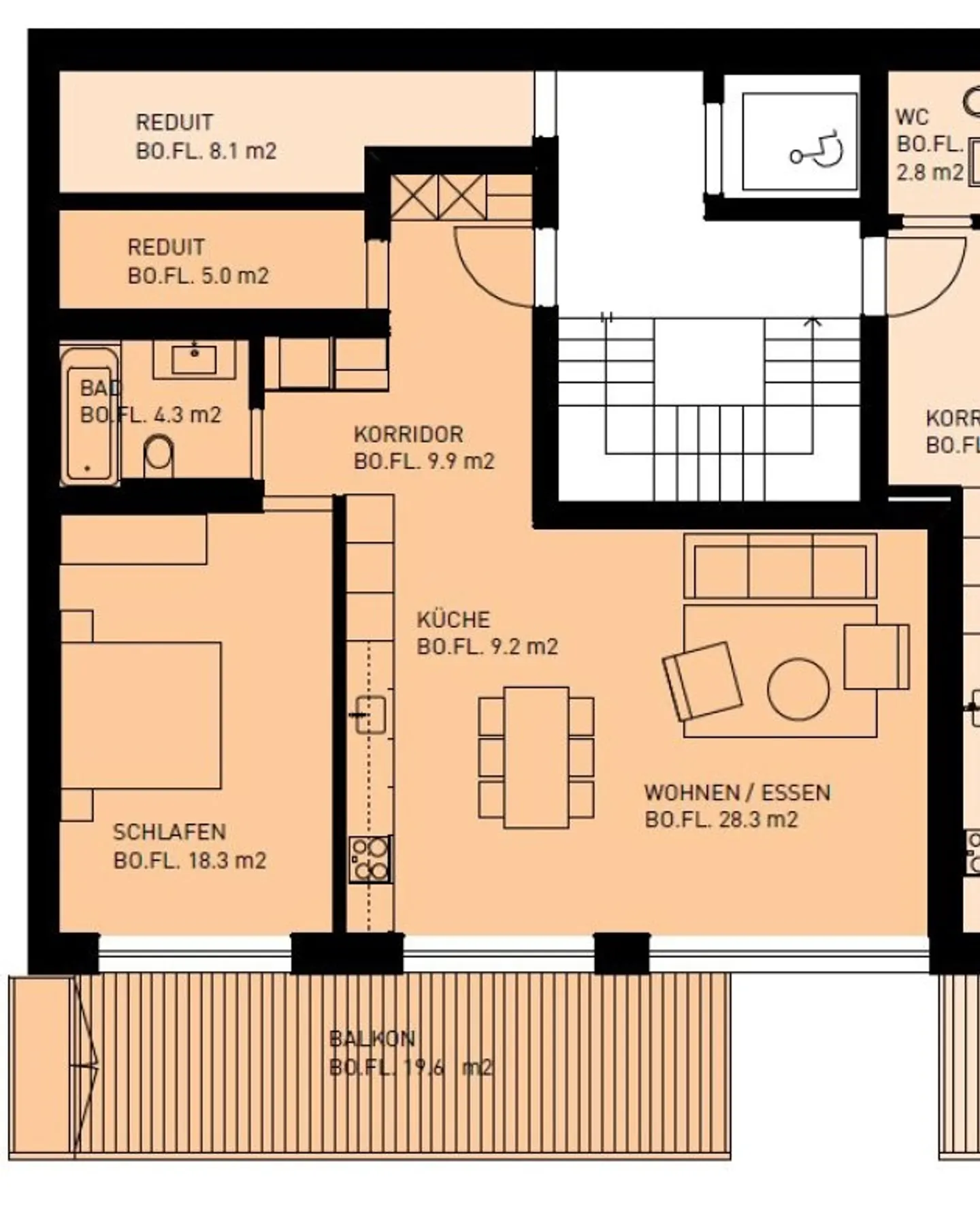 Modernes 2.5 Zimmer-Apartment - Foto 6 von 6