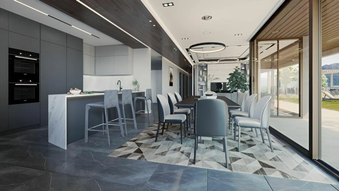 Modernes und prestigeträchtiges 4,5-Zimmer-Apartment mit Terrasse, ausgestattetem Privatgarten und spektakulärem Seeblick - Foto 2 von 9