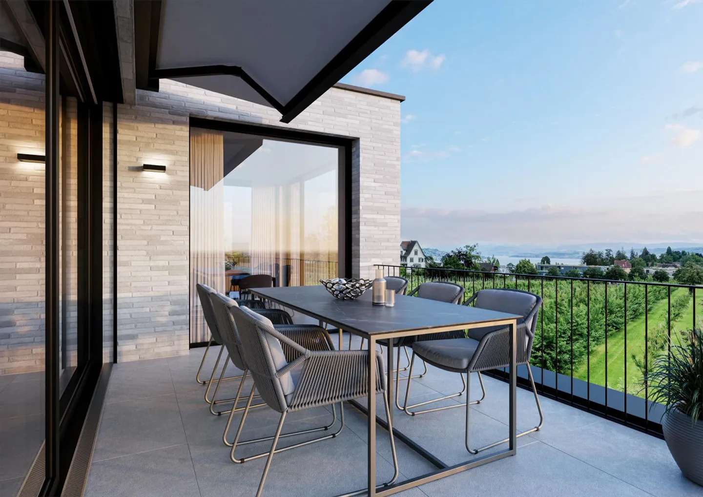 Appartement penthouse exclusif de 4,5 pièces «DIAMANT» avec terrasse sur le toit optionnelle... - Photo 1 sur 7