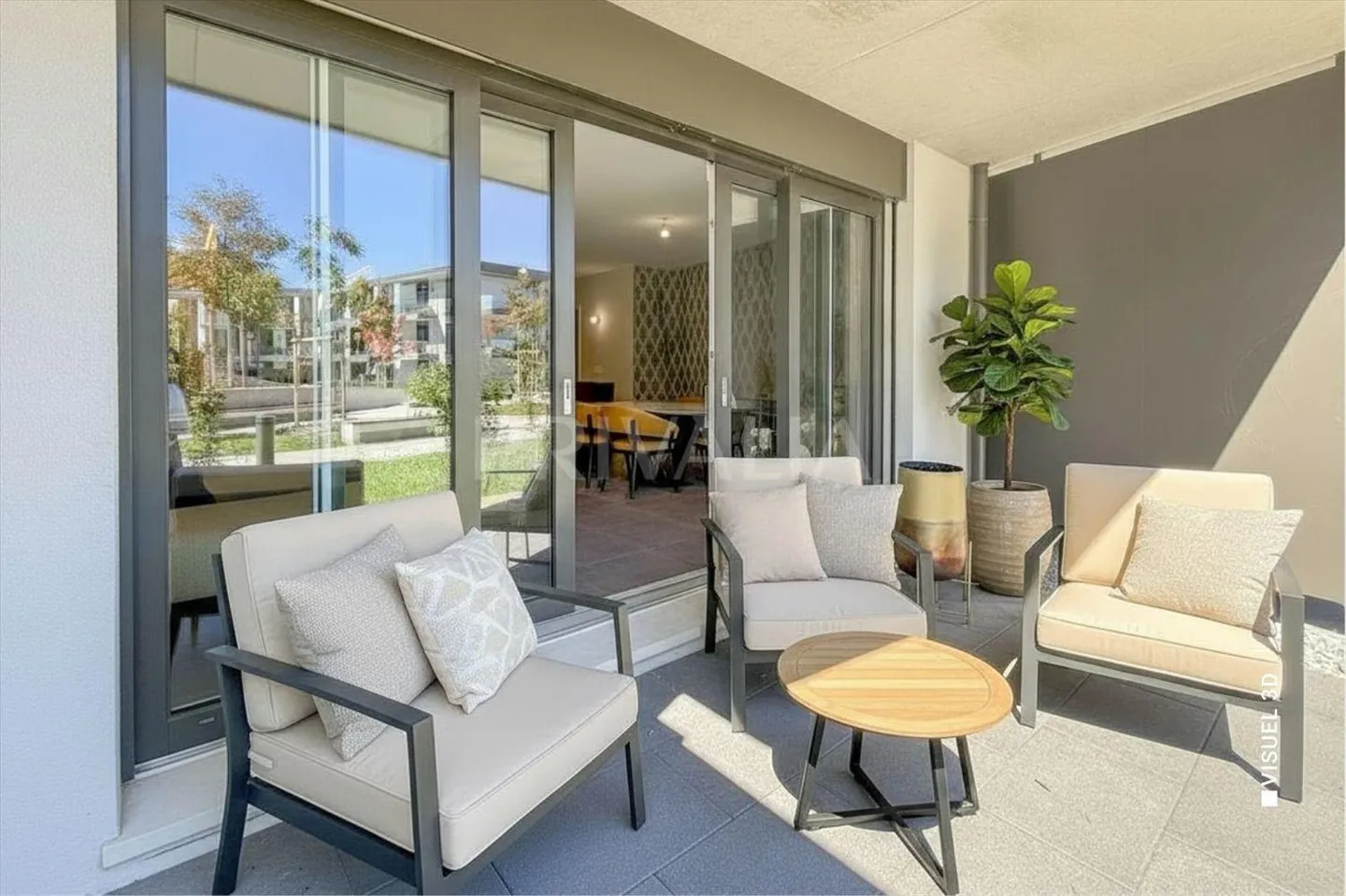 Elegant 5-room apartment with private terrace in the heart of Chambésy - Photo 4 of 7