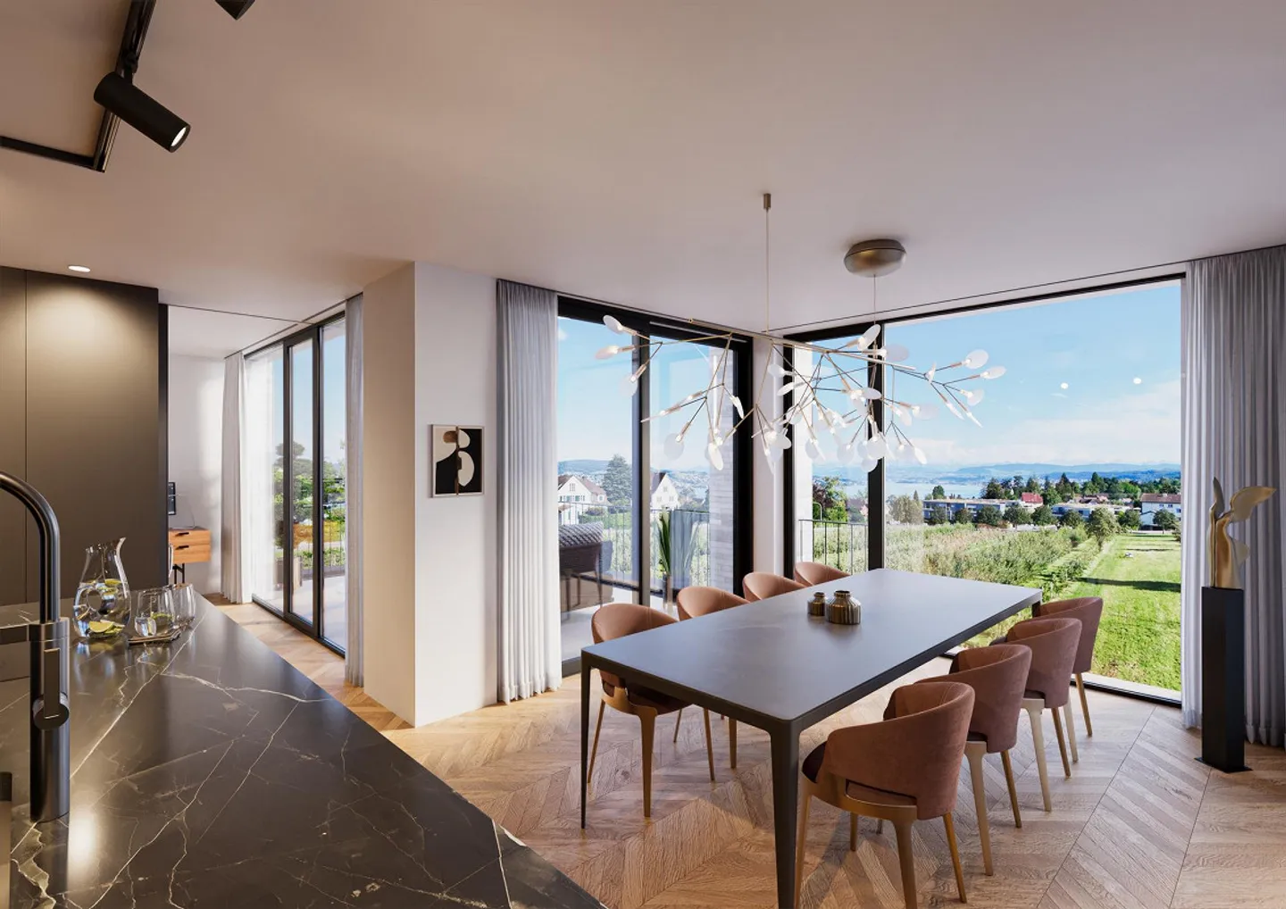 Appartement penthouse exclusif de 4,5 pièces «DIAMANT» avec terrasse sur le toit optionnelle... - Photo 2 sur 7