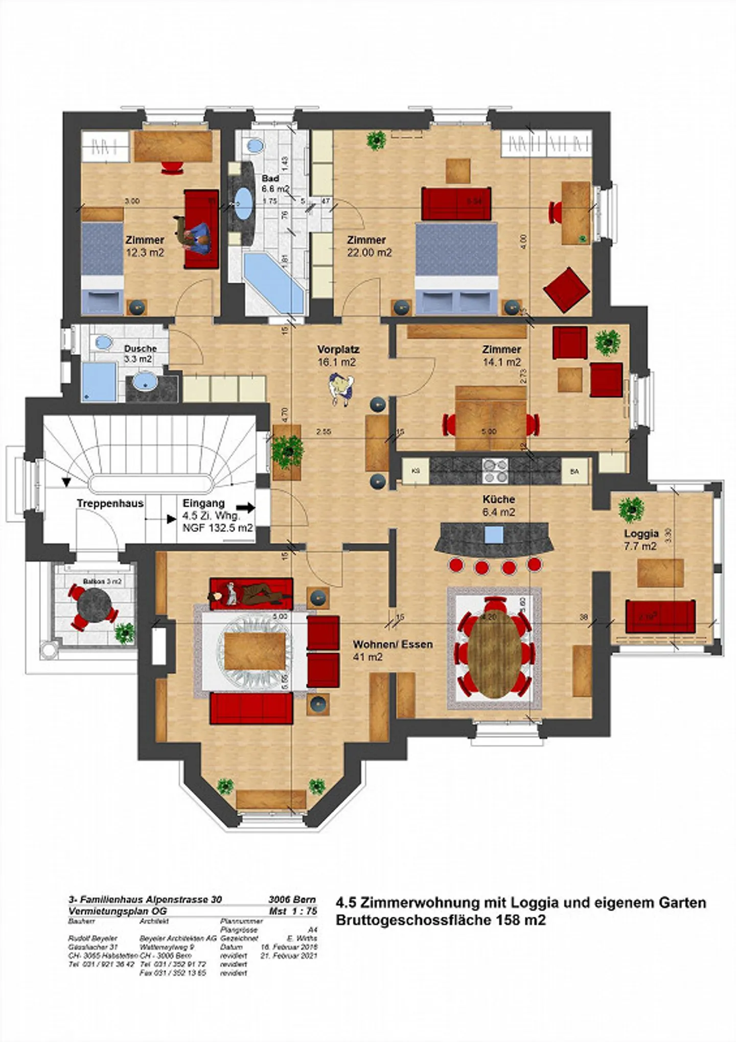 Villenquartier Kirchenfeld, appartement élégant de 4,5 pièces avec jardin - Photo 13 sur 15