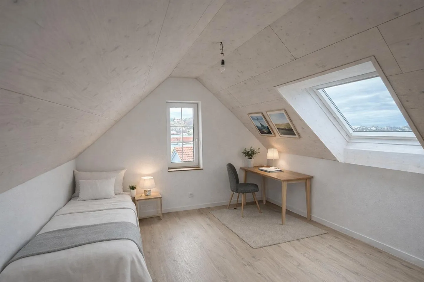 Appartamento mansardato molto tranquillo con galleria di 3 stanze - Foto 5 di 8