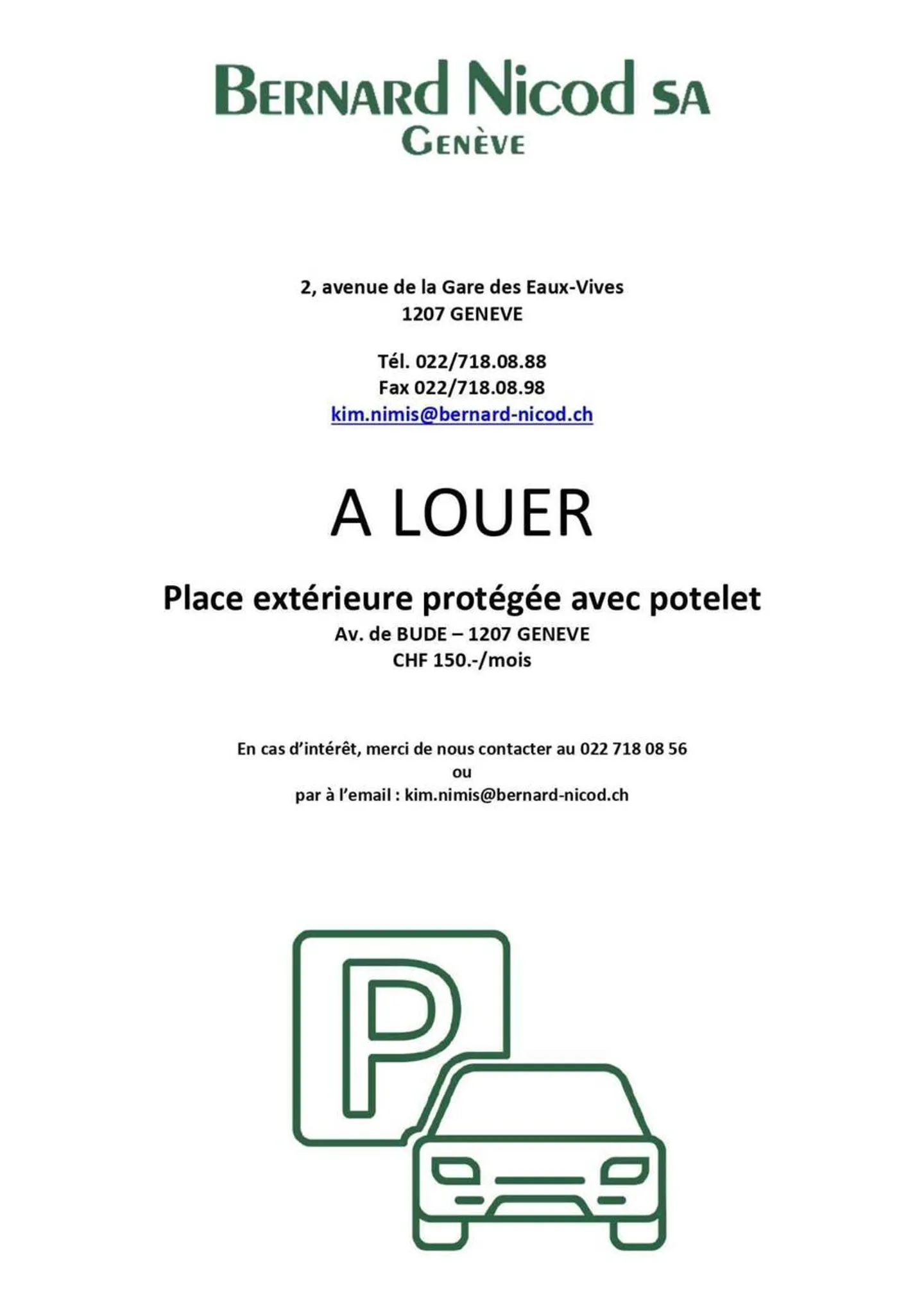 Outdoor parking space with protective posts - Photo 1 of 1