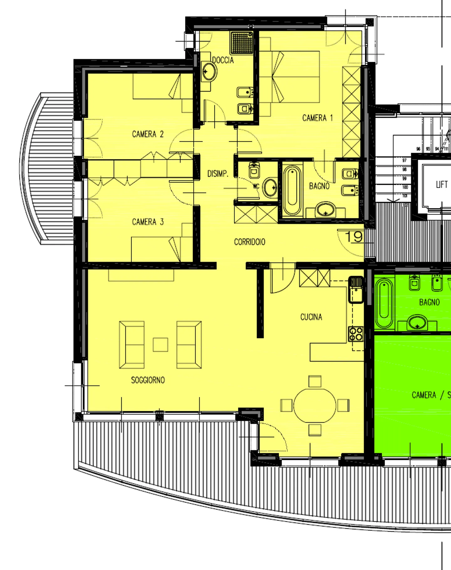 VIGANELLO - PENTHOUSE MODERNE À LOUER, 4.5 CHAMBRES - Photo 11 sur 11
