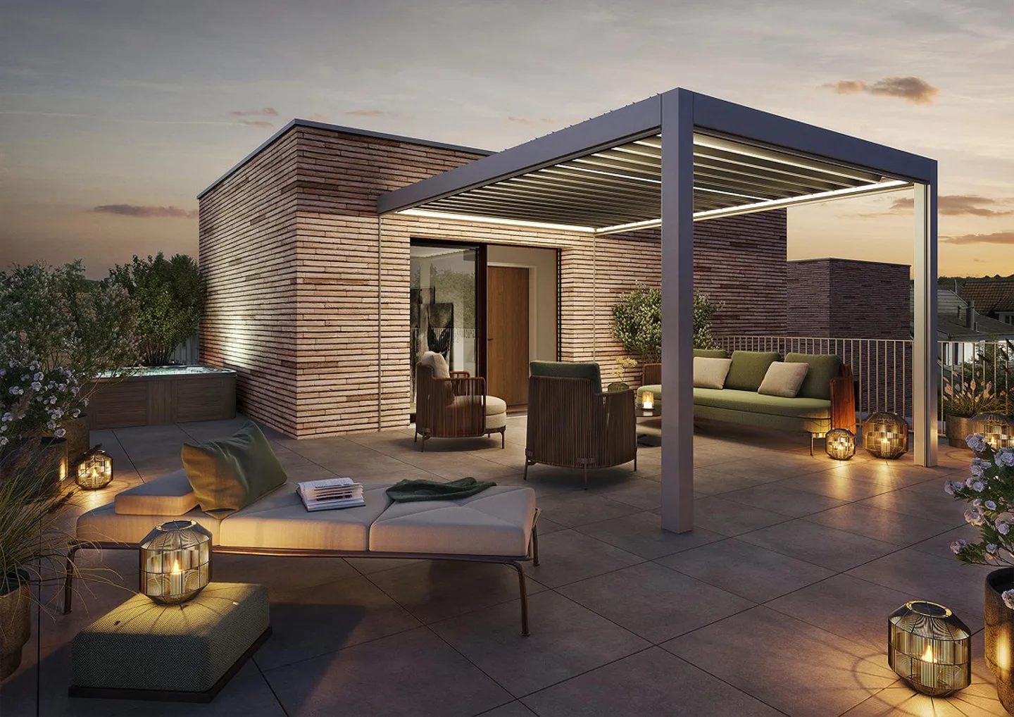 Nouvelle construction : Maisonette en attique de 137 m² avec terrasse sur le toit de 60 m² - Photo 4 sur 8