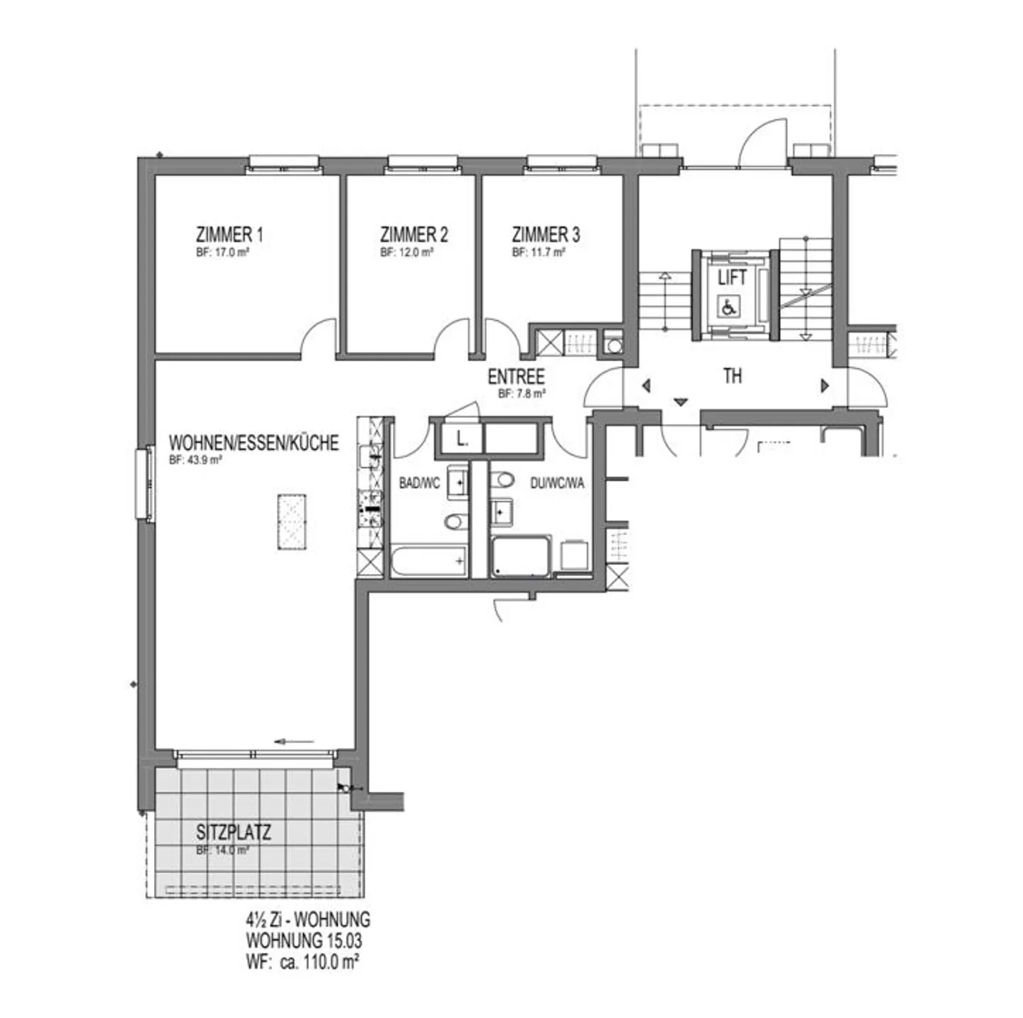 Modern new 4.5-room apartment – with covered parking space - Photo 5 of 5
