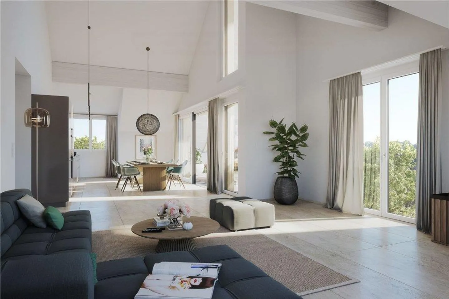 "Dorfperle" in the center: Attractive 3.5 room penthouse with individual interior design - Photo 3 of 13