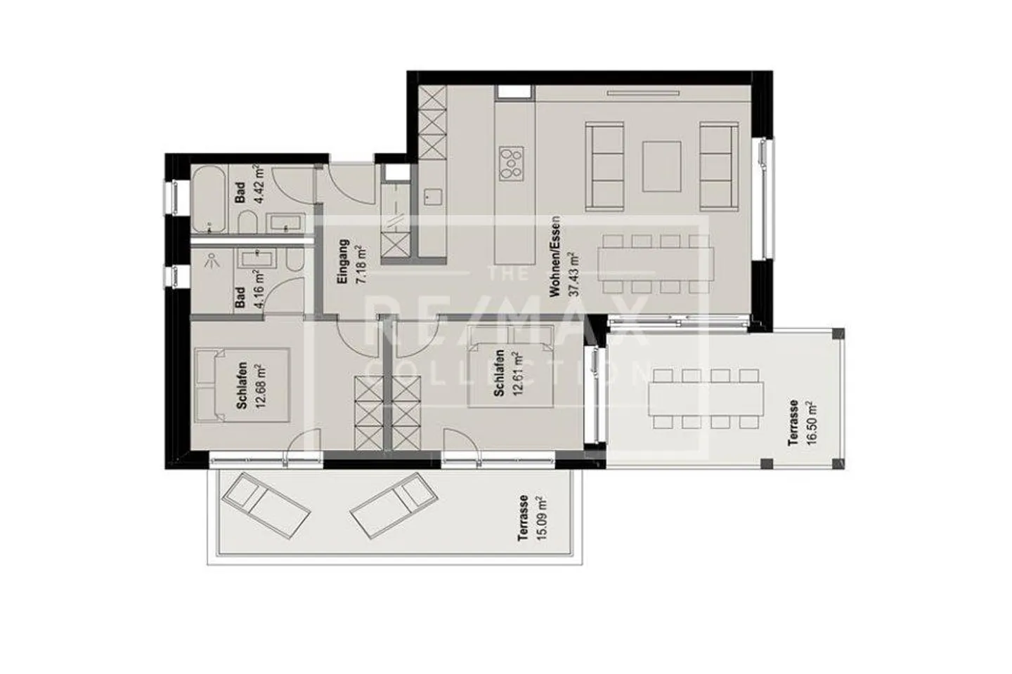3½-Zimmer-Wohnung Neubau Ganschiersch - ERSTWOHNUNG - Foto 7 von 8
