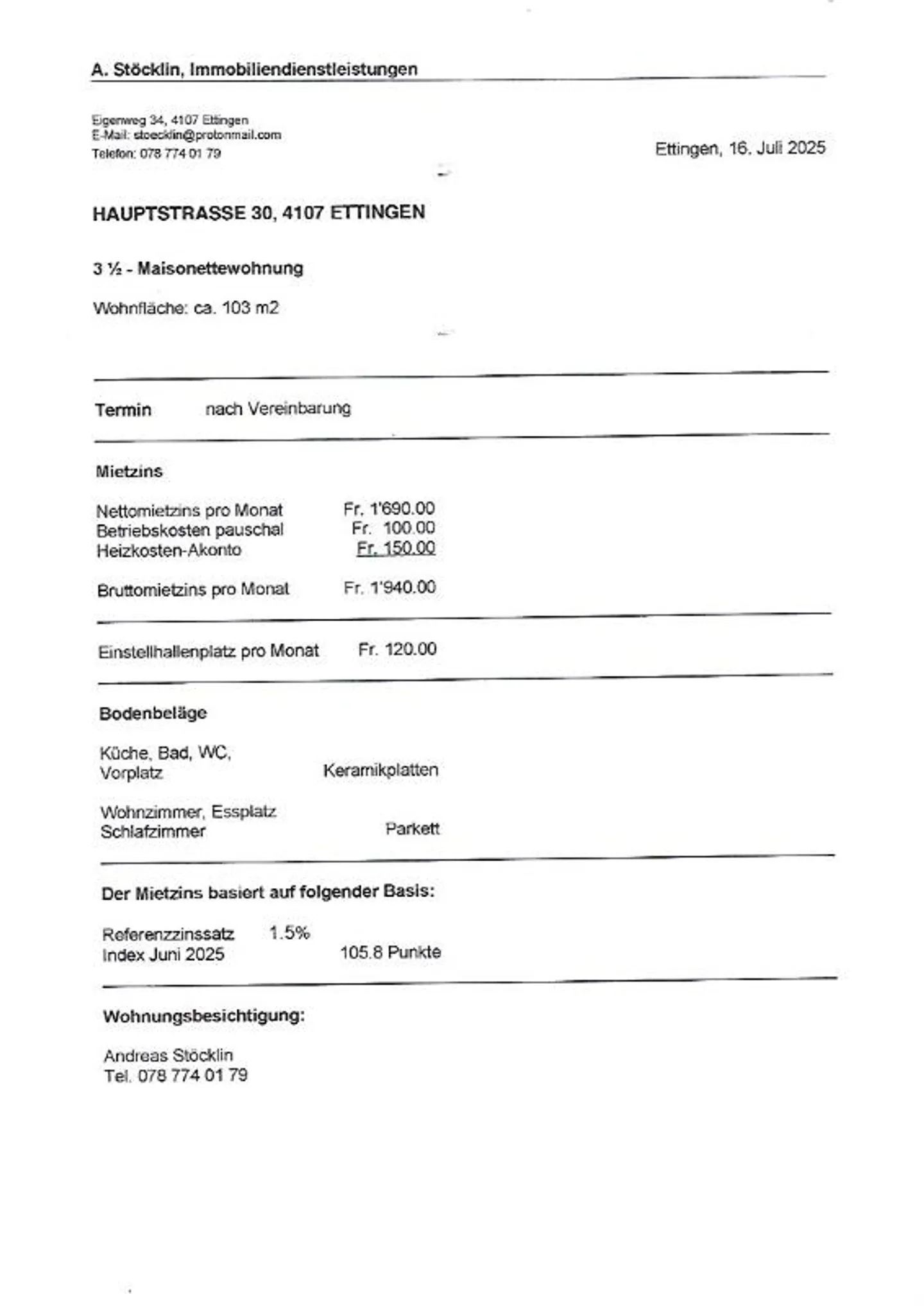«3.5 Zimmer Maisonette» - Foto 3 von 5