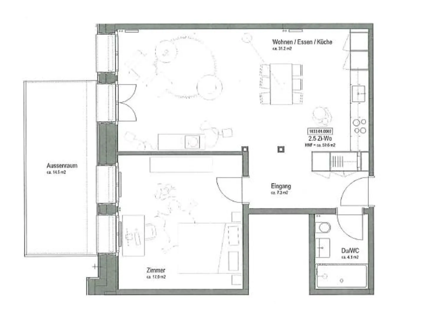 Moderno appartamento di 2,5 stanze al piano terra con terrazza - Foto 12 di 12