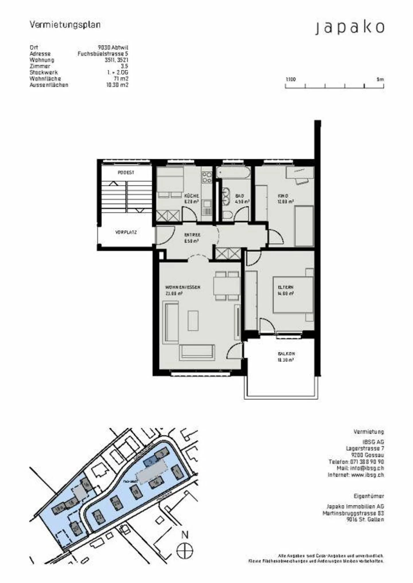 Charmante 3.5-Zimmer-Wohnung - Foto 10 von 11
