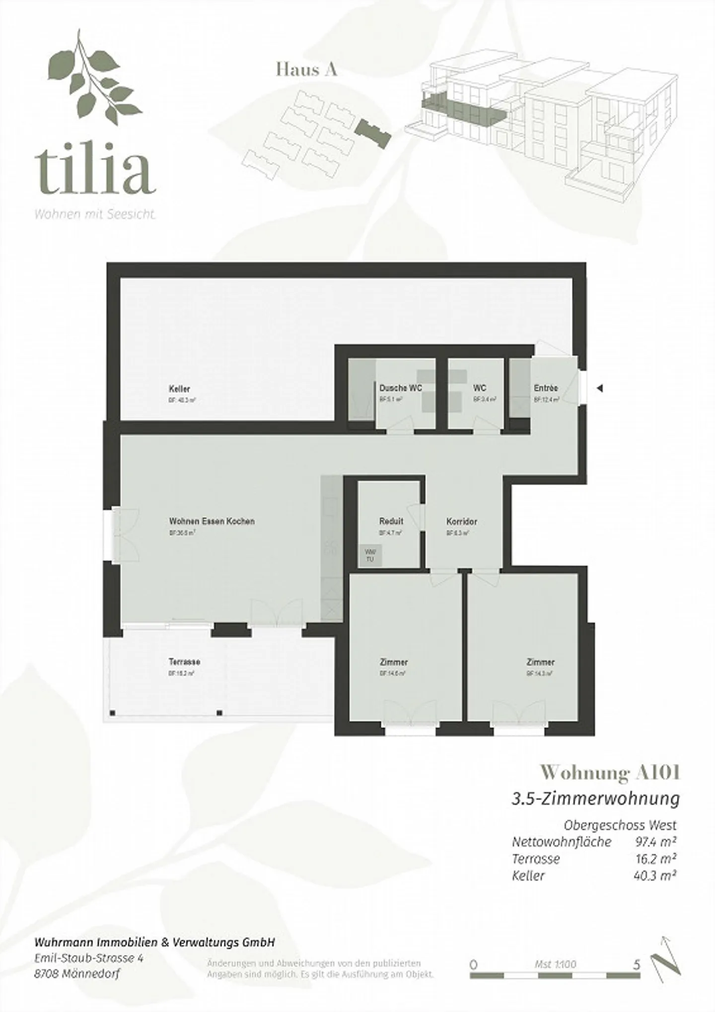 Vivere con vista lago – Prima occupazione nello sviluppo Tilia Boldern - Foto 7 di 10