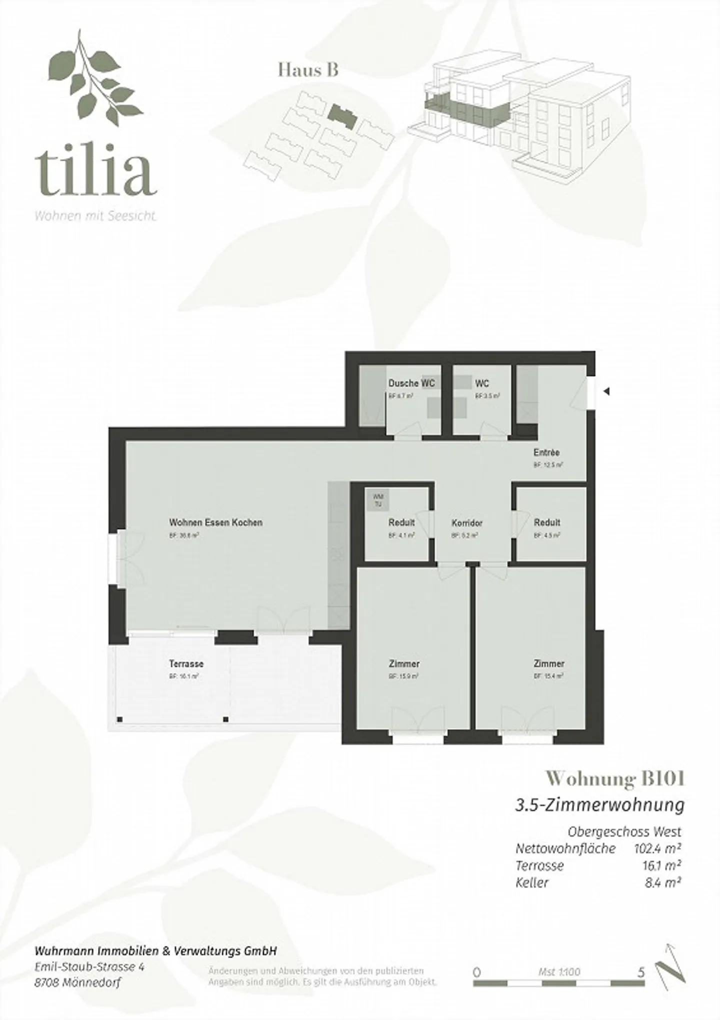 Vivere con vista lago – Prima occupazione nello sviluppo Tilia Boldern - Foto 8 di 10