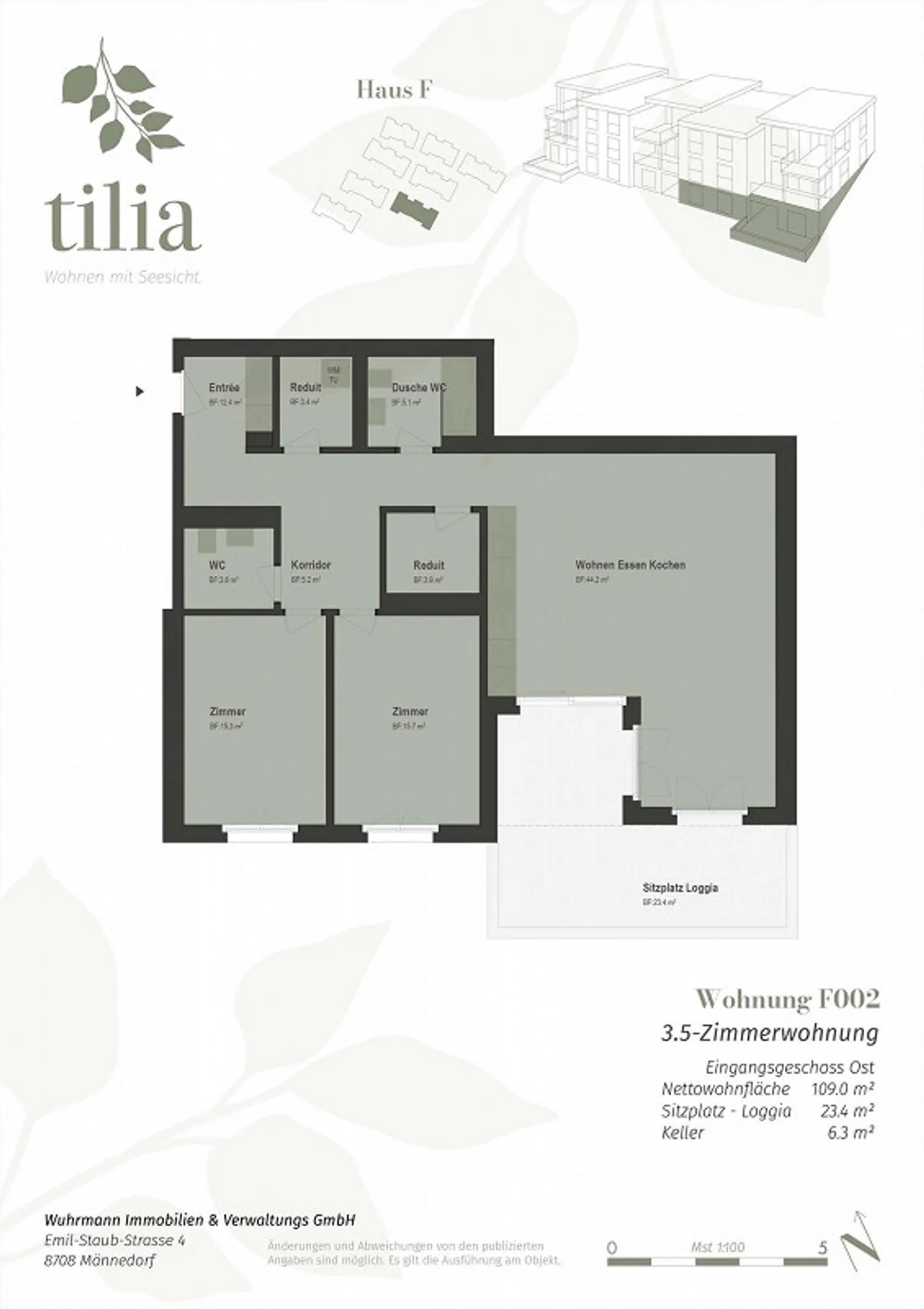 Vivere con vista lago – Prima occupazione nello sviluppo Tilia Boldern - Foto 9 di 10