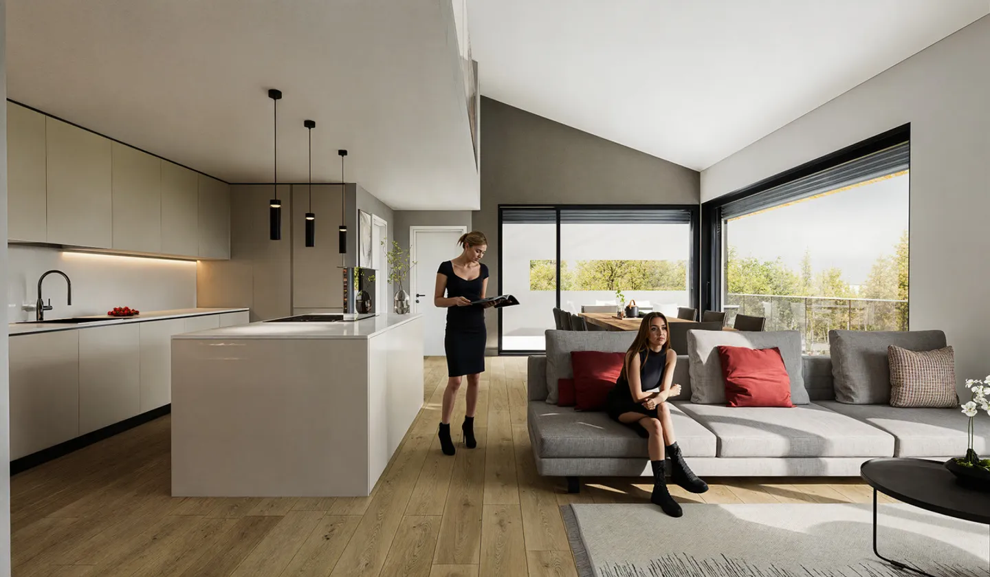 MERVEILLEUX DUPLEX DE 4.5 PIÈCES AVEC JARDIN PRIVÉ PPP5 - Photo 2 sur 13