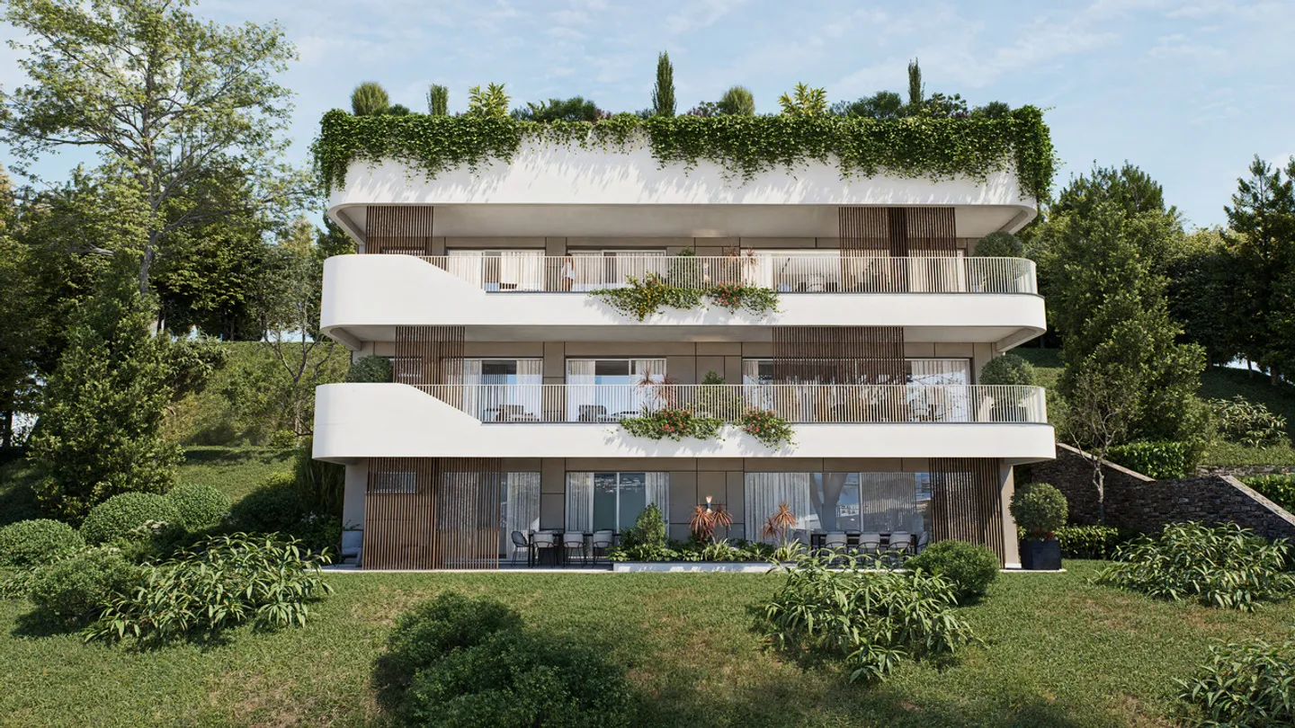 NOUVEAU 2.5 PIÈCES AVEC SPLENDIDE VUE SUR LE LAC ET JARDIN PRIVÉ - Photo 2 sur 12