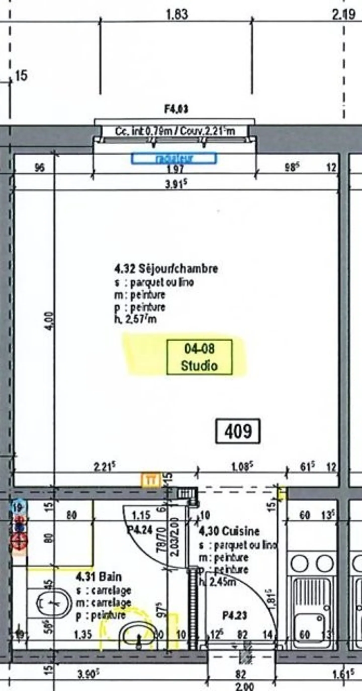 Studio en emplacement central - Photo 6 sur 6