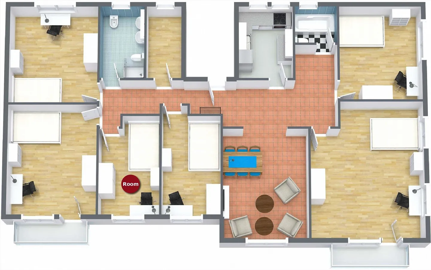 Bella camera in condivisione con buona connessione ai mezzi pubblici - Foto 7 di 7