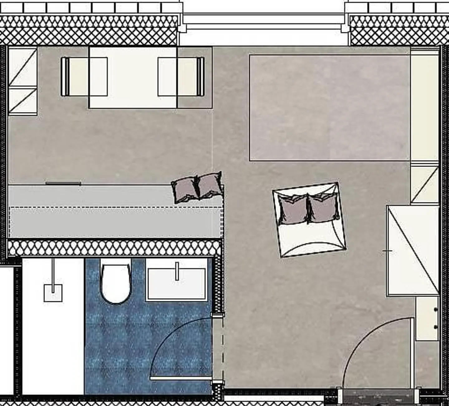 Modernes Studio-Apartment Lugano - Foto 5 von 5