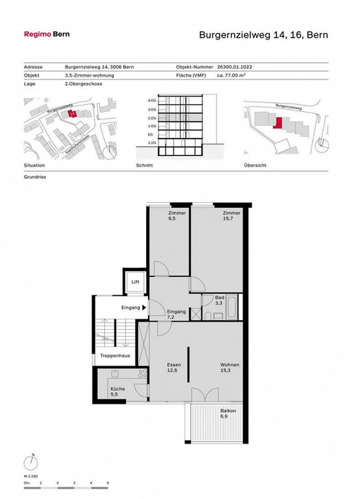Familienfreundliche Wohnung in Bern - Foto 9 von 10