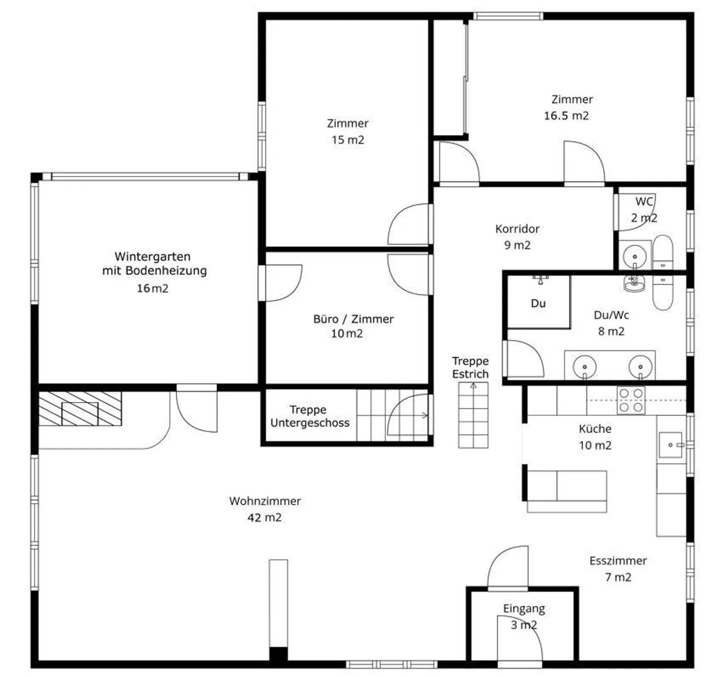 5.5-Zimmer-Einfamilienhaus mit Doppelgarage und Ausbaupotential - Foto 12 von 13