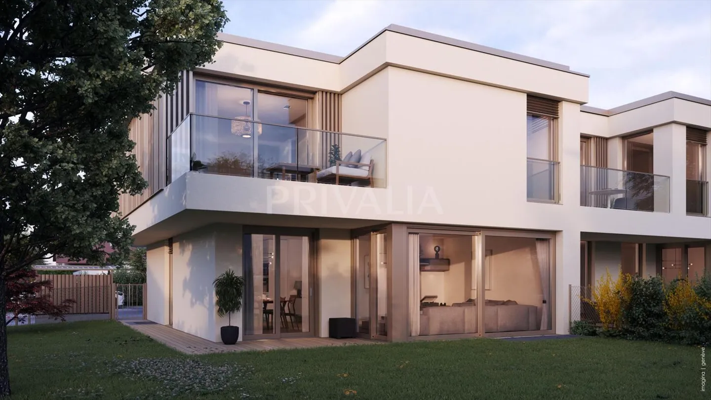 Nuovo progetto di costruzione - Villa moderna THPE con giardino ? Tranquilla e luminosa a Thônex - Foto 1 di 5