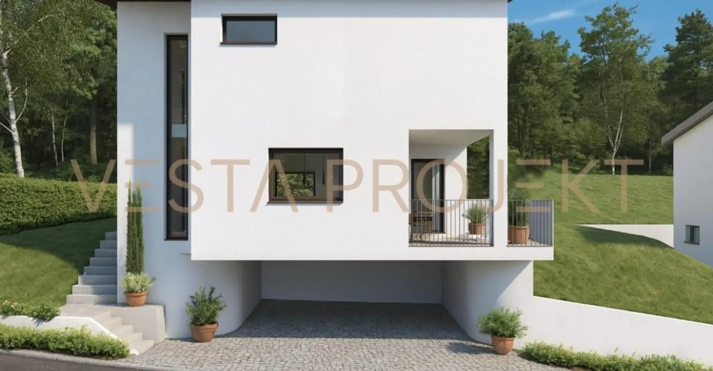 Approved construction project for two modern individual villas with Minergie standard and panoramic view - Photo 2 of 7