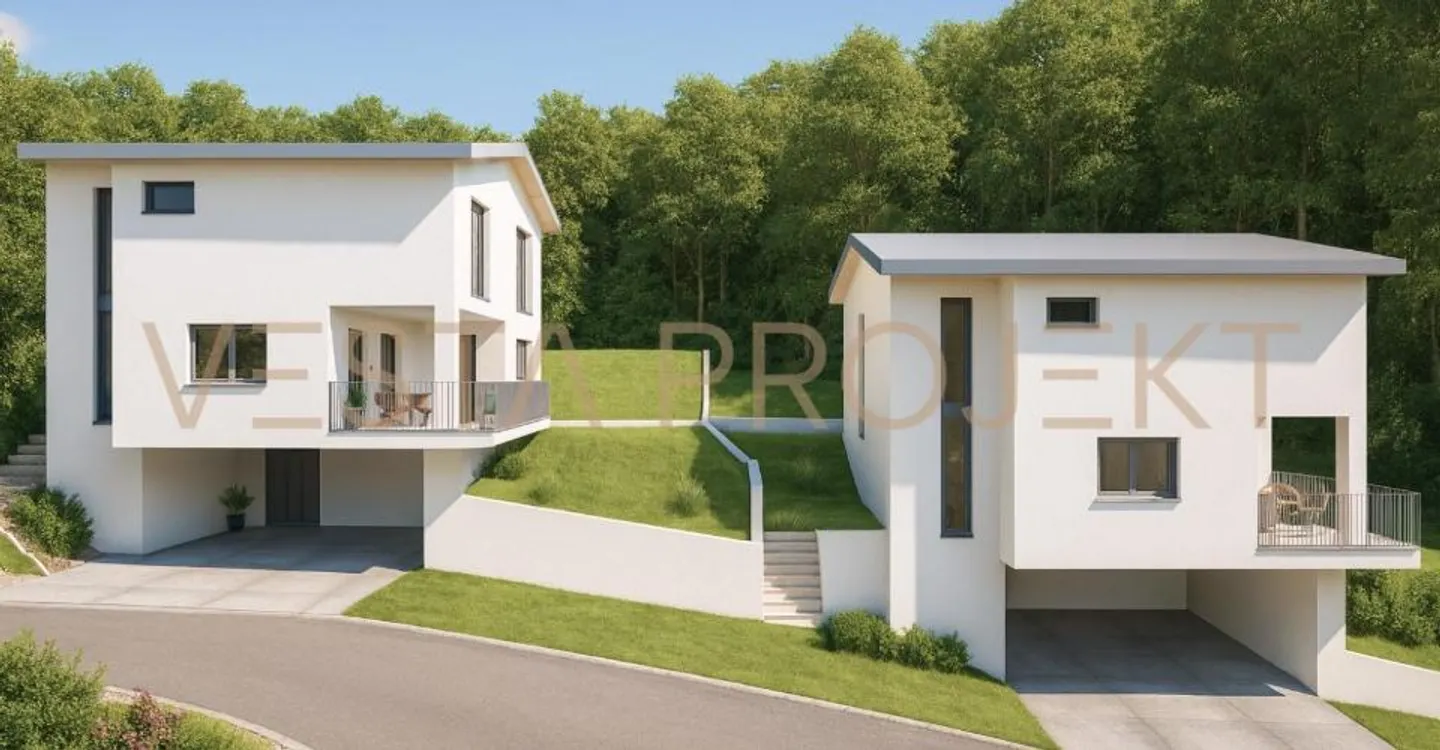 Approved construction project for two modern individual villas with Minergie standard and panoramic view - Photo 4 of 7
