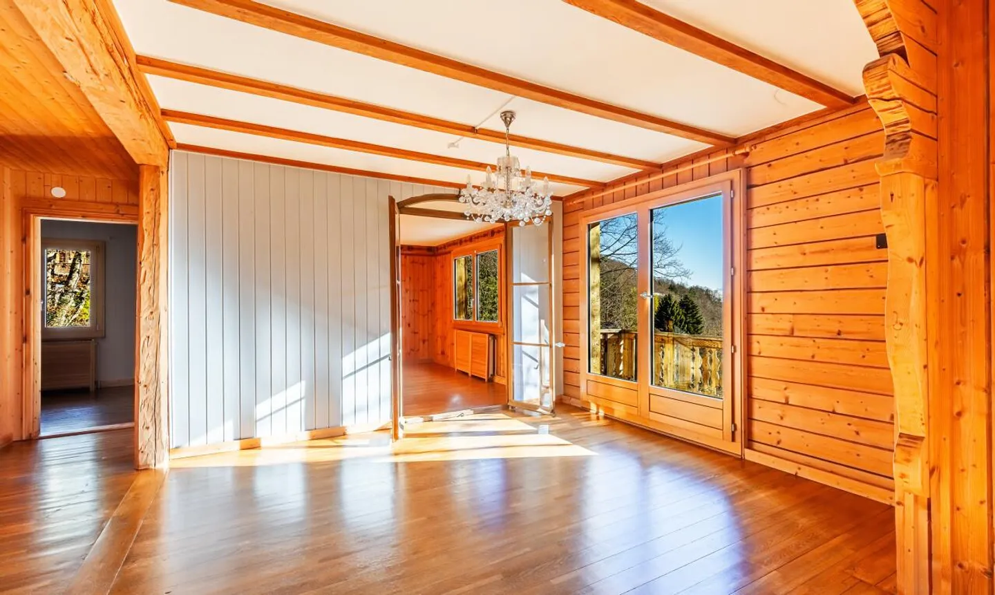 Chalet d’exception à St-Cergue, vue panoramique lac et montagnes - Foto 7 di 11