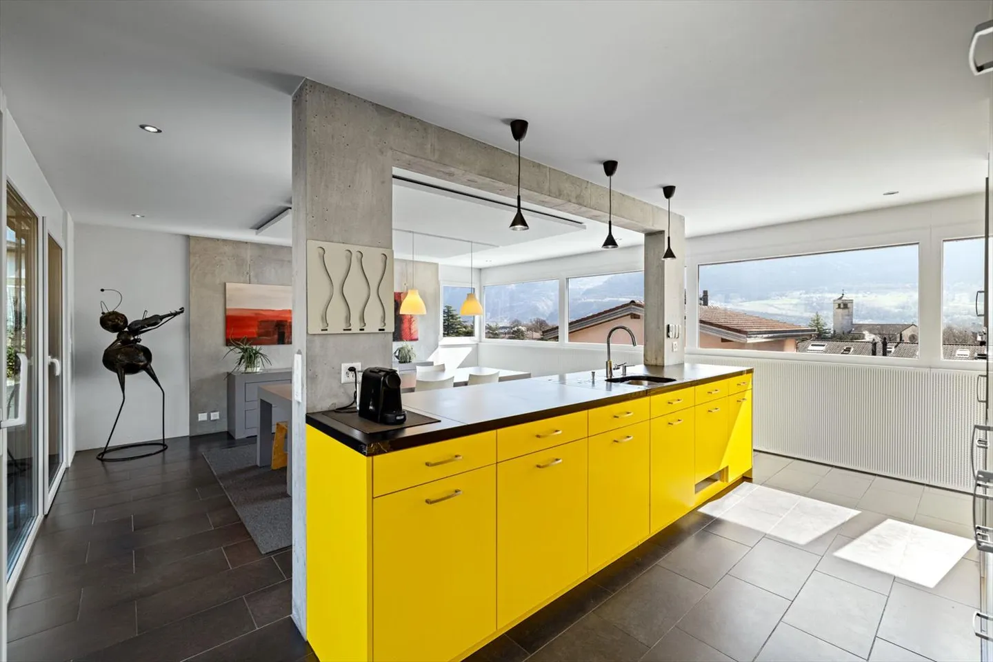 VILLA CONTEMPORANEA ELEVATA 7 CAMERE ½ DI 215 M2 NEL CUORE DEI VIGNETI A NOËS (SIERRE) - Foto 6 di 13