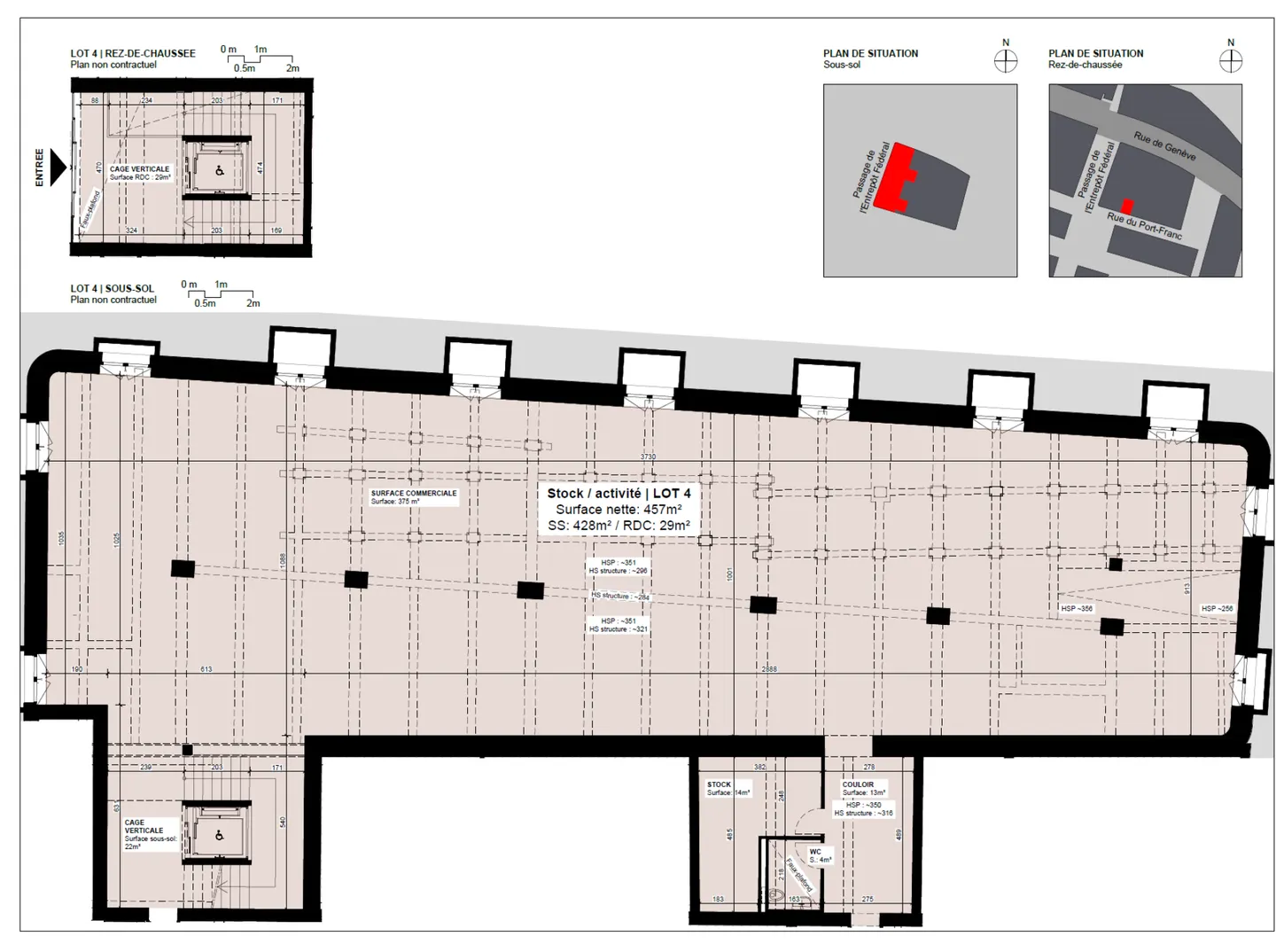 Area ricreativa/servizi di 455m2 - Rue de Genève 7 - Foto 6 di 8