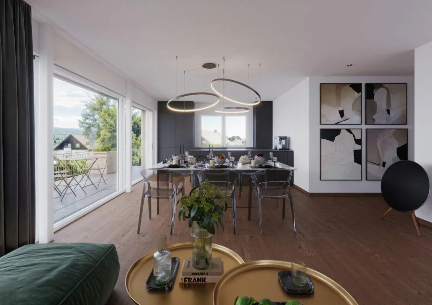 Appartamento al piano terra elegante di 3,5 locali con 117m2 di quota di terreno - Foto 5 di 9