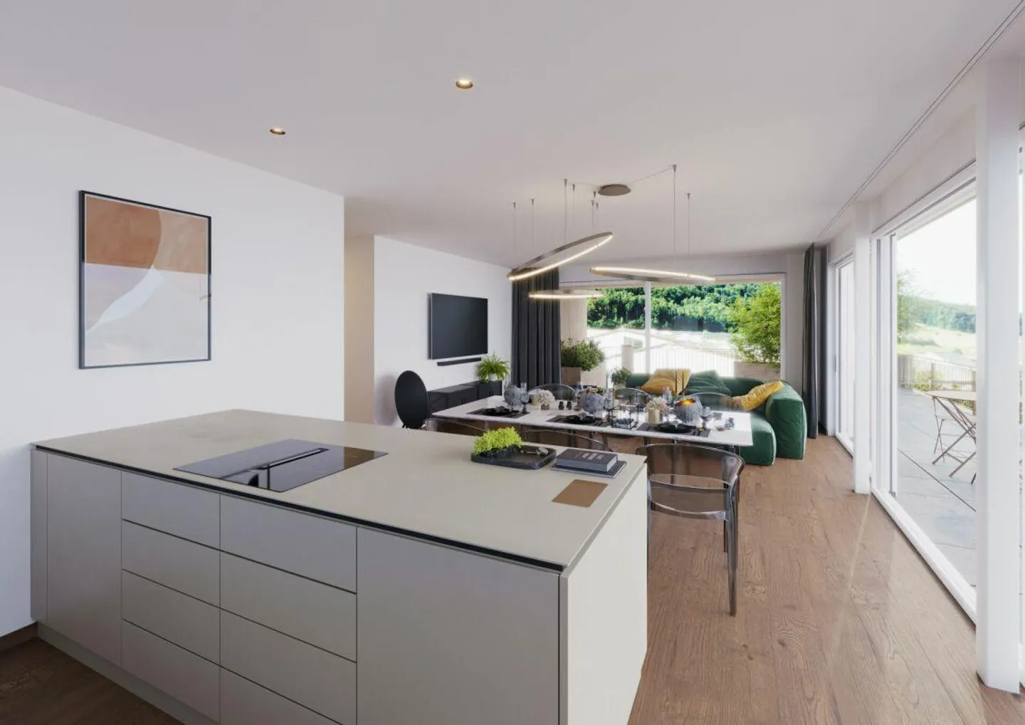 Appartamento al piano terra elegante di 3,5 locali con 117m2 di quota di terreno - Foto 7 di 9